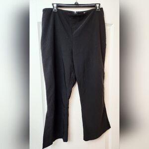3 1/4 Length Slit Crop Pants Black Size 12